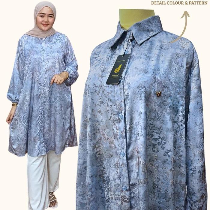 By Dolla - Magdalena Tunic - Atasan Tunic Wanita Muslim Motif Elegan Mewah Motif Cantik Tunik Panjan