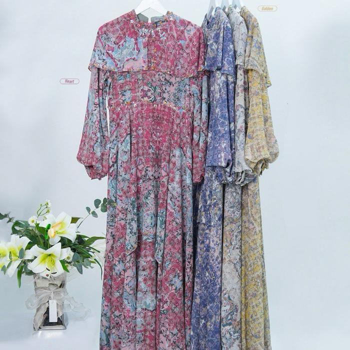Sarimbit Arabelle Svarga Famset Heart Sarimbit Keluarga Terbaru 2025 2026 Motif Ceruty Babydoll Gami