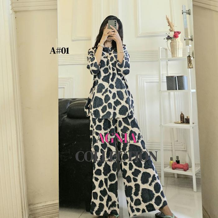 Set Kulot Rayon Diamond Aulia Premium AGHNIA.COLLECTION.ID - Atasan, Bawahan