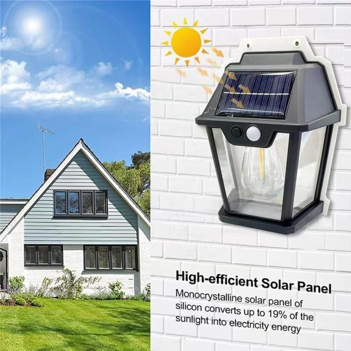 LAMPU DINDING SOLAR PANEL / LAMPU LED TENAGA SURYA WATERPROOF
