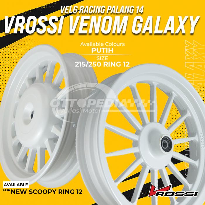 Rossi Velg Pelek Racing Tapak Lebar All New Scoopy FI Galaxy Palang 14 Ring 12 - 215 / 250