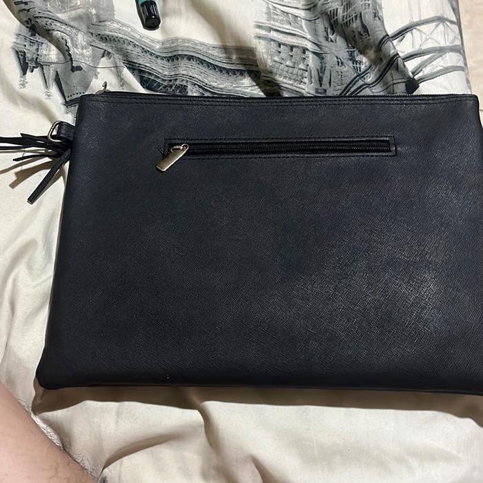 Tas pria clutch besar semi hitam second bekas cowok