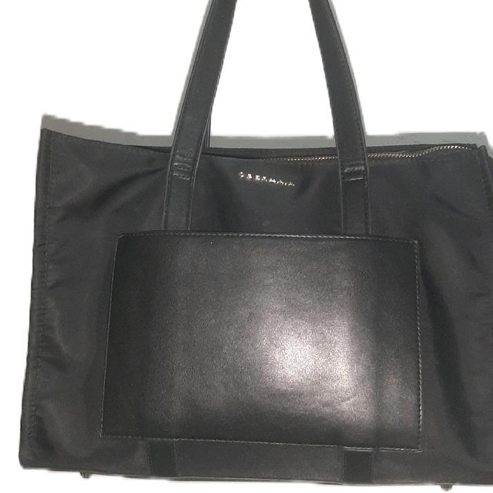 Obermain Tote Bag Ema (Black) - Preloved || Tas  Wanita -  Cewek #second #branded Hitam