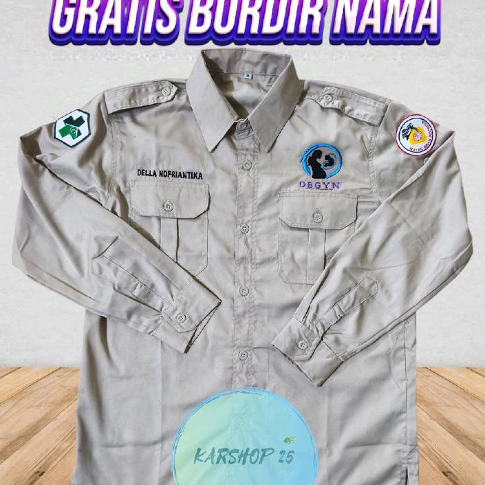 SERAGAM OBGYN LENGAN PANJANG TERBARU KEMEJA OBGYN LENGAN PANJANG SERAGAM BIDAN KEMEJA BIDAN KEMEJA I