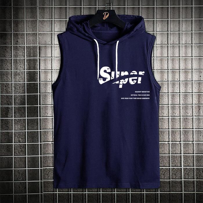 Kaos Singlet Kupluk SUPER Naiko Fashion Hoodie Lekbong