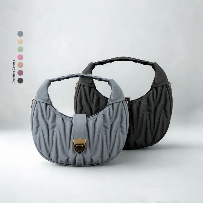 MK SHOP 2017 SHOULDER BAG 2 IN 1 / TAS BAHU WANITA BORDIR KERUT DAN VARIASI KEPANG / UNDERARM BAG WA