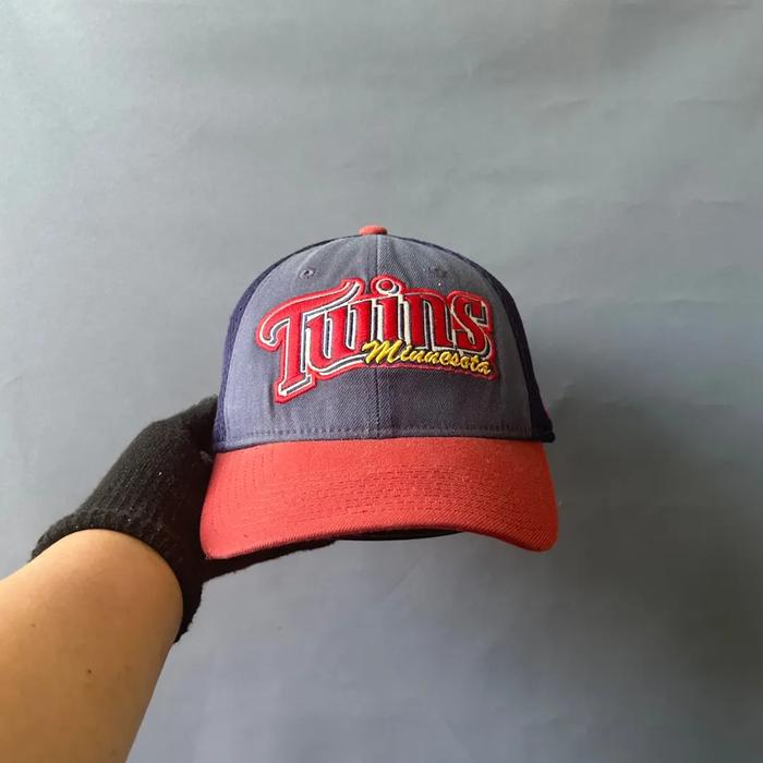 Topi Flexfit Baseball Unisex Pria Wanita NEW ERA - MLB - MINNESSOTA TWINS Three Tone