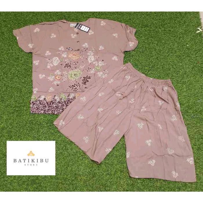 Setelan Kulot Celana Pendek Lengan Pendek Unggul Jaya Cap Sekar Mekar Extra Jumbo (XL)
