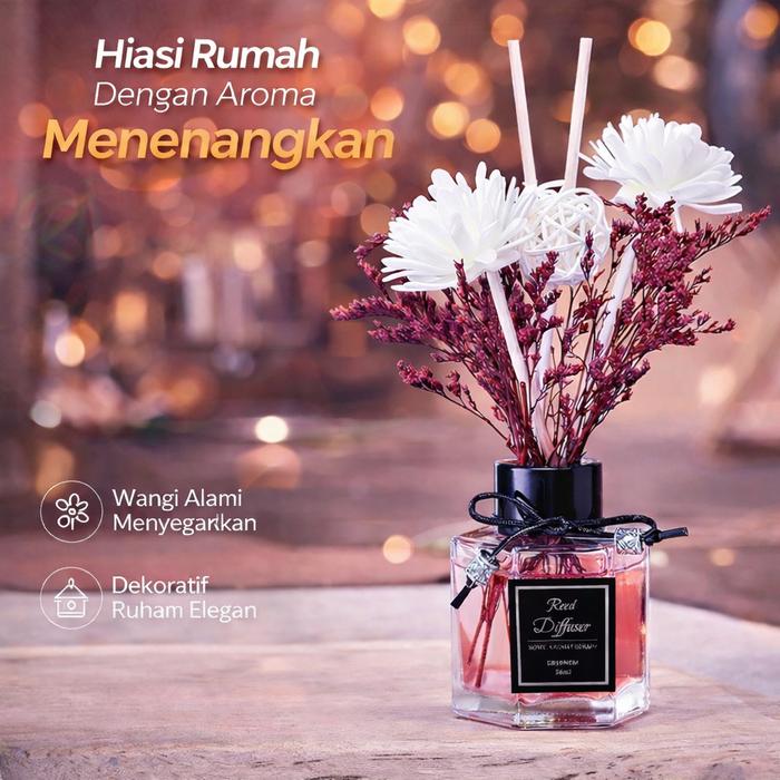 MalakuMall | Pengharum Ruangan Aromaterapi | Pengharum Ruangan Aromaterapi Reed Diffuser | Pengharum