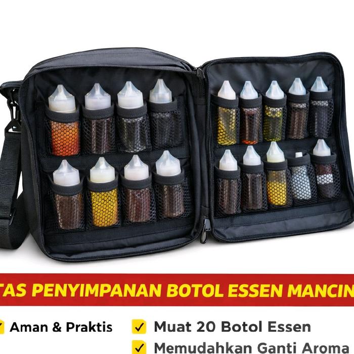 Tas penyimpanan botol essen Selempang