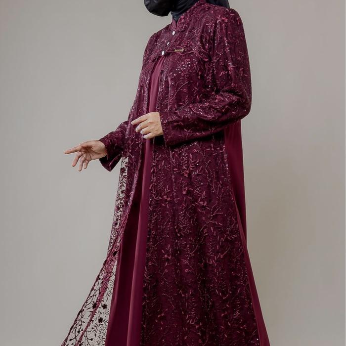 Gamis radhiya mewah / Dress Radhiya Premium / Radhiya Original / Radhiya Marun / Gamis marun