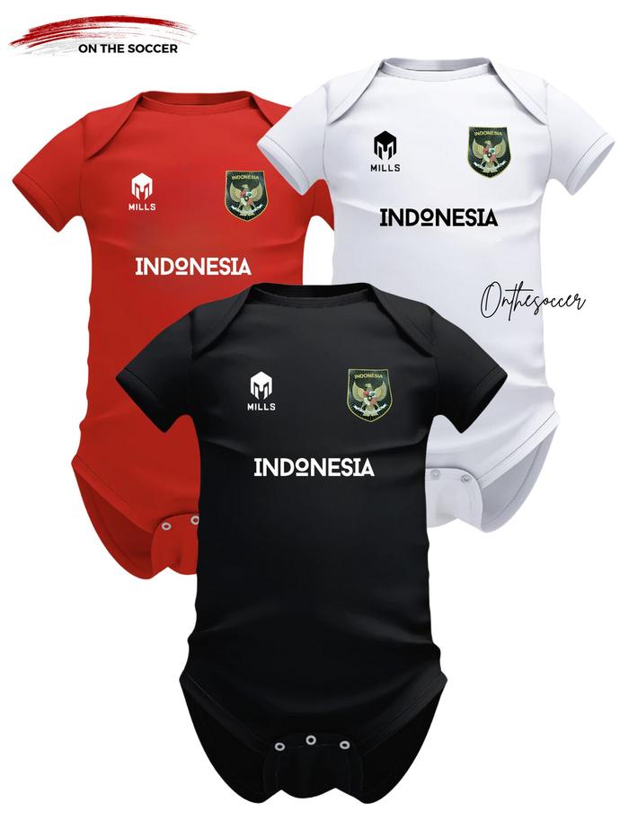 Jumper Bayi Timnas Mills Baju bahan Cotton SNI Baby Unisex infant indonesia
