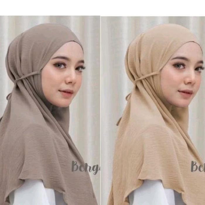 HIJAB INSTAN BERGO MARYAM CRINCLE AIRFLOW PREMIUM | JILBAB CRINCLE M