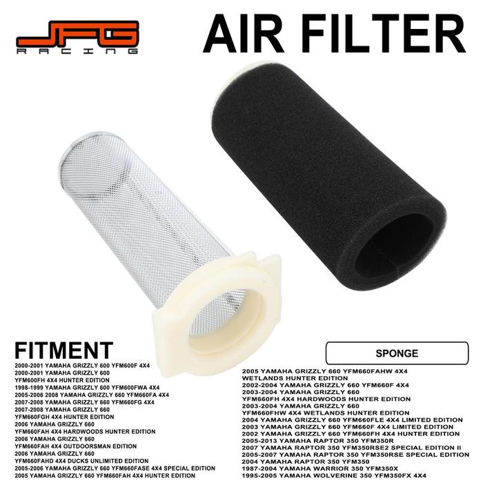 Motorcycle Air Filter Air Filter Sets Kits For Yamaha Warrior 350 Raptor 350 YFM 350X Grizzly 600 Y