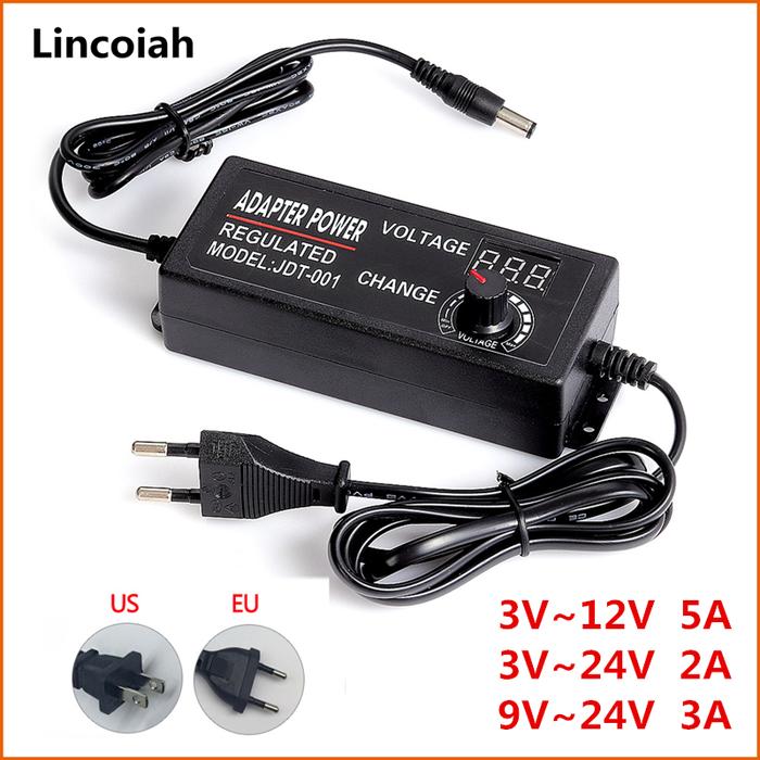 Adjustable AC 100-240V to DC 3V-12V 3V-24V 9V-24V Universal adapter