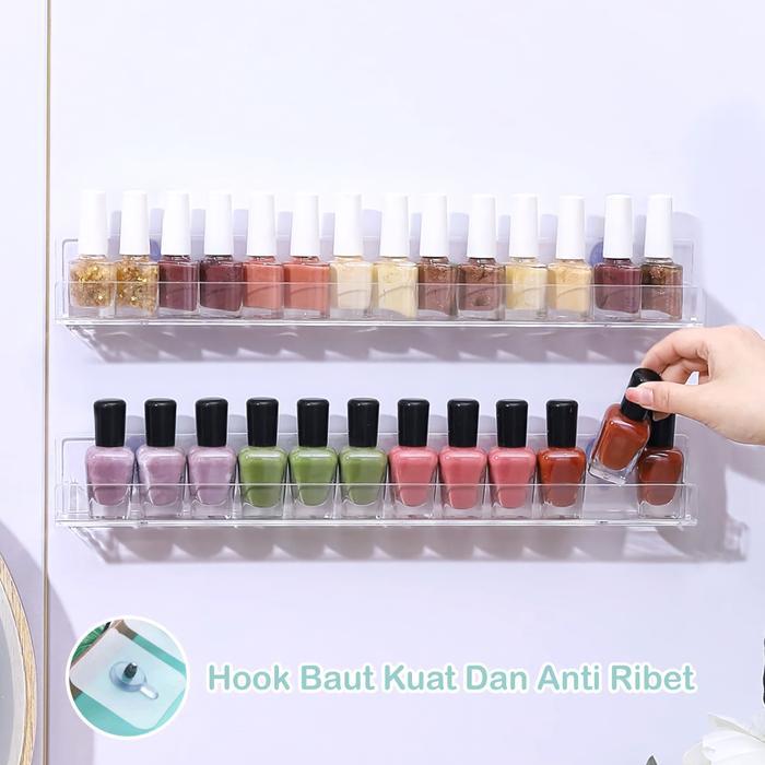 Tempat make up dinding rak kosmetik rak kutek