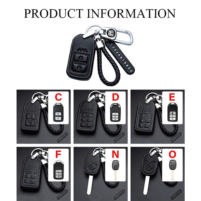 Remote Tanpa Kunci Mobil Perlindungan Kulit Sarung Casing Kunci untuk Honda JAZZ CIVIC CITY FIT FD H