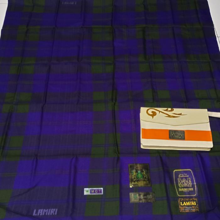 SARUNG TENUN LAMIRI MOTIF KOTAK BHS FULL SUTRA 100%