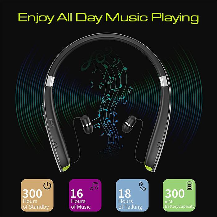 Lenovo Neckband Foldable Wireless Headphones Bluetooth Headset