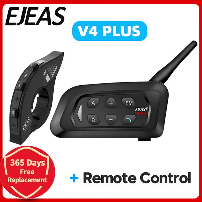 EJEAS V4 Plus Motorcycle Helmet Bluetooth Headset Intercom 1500M 4