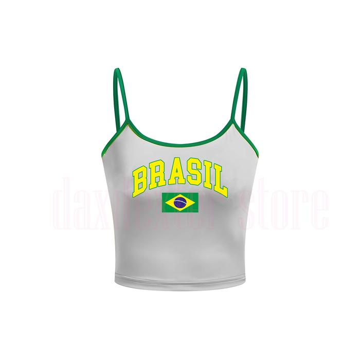 Tanktop tali Two tone Brasil tee