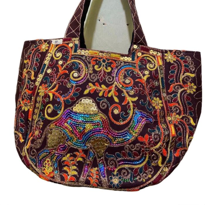 Tas arab jumbo tas tote bag cangklong  motif arab pakistan oleh oleh haji umroh ukuran besar tas kan