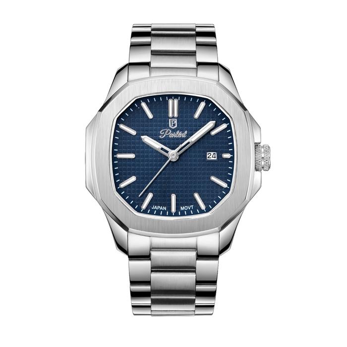 Parlent Phoenix Steel - Jam Tangan Pria 42mm, Japan Quartz Movement, Waterproof 5ATM (50M), Stainles