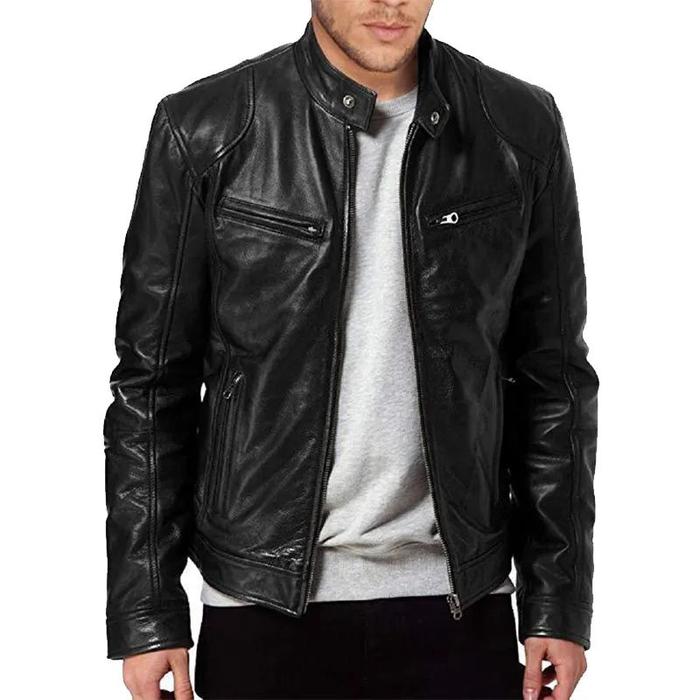 NEW Jaket Kulit Pria Motor Punk Original 100%