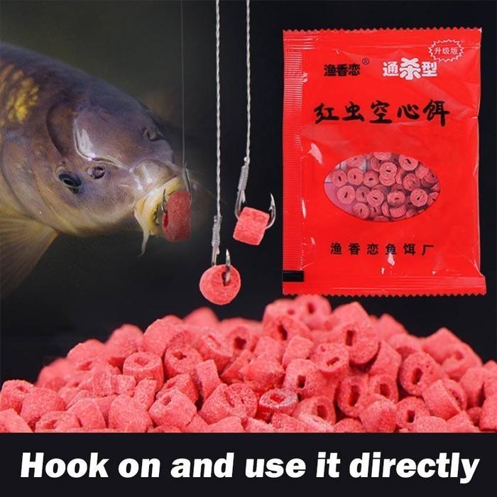 1000/Pcs Umpan Pancing Pelet Ikan Cacing Darah Merah Memiliki Aroma Menarik Mangsa Ikan / Umpan Ikan