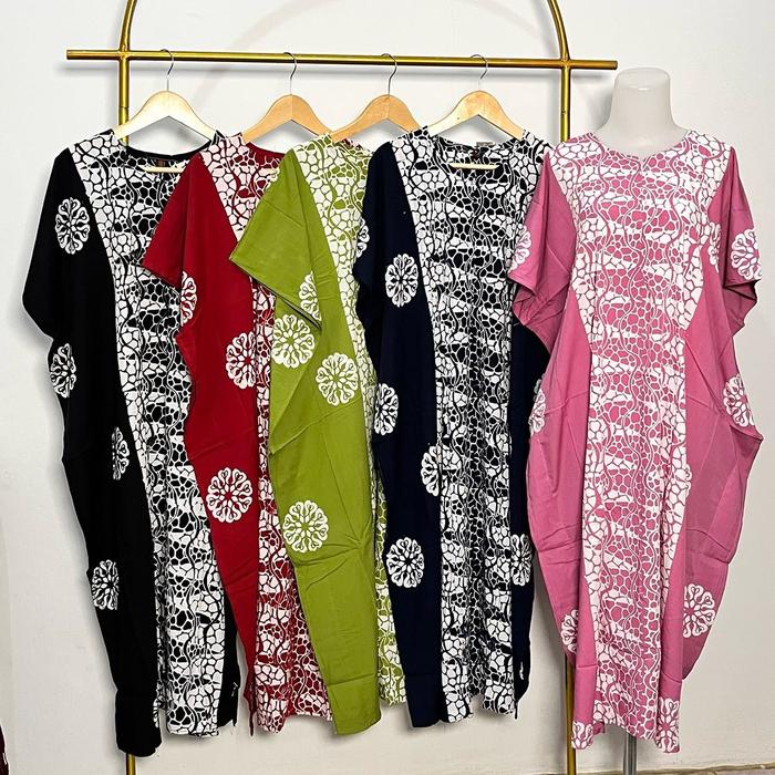 Afnan Daster Kalong Batik Cap Pekalongan Lowo Busui Resleting Depan Kelelawar Rayon Super All Size S