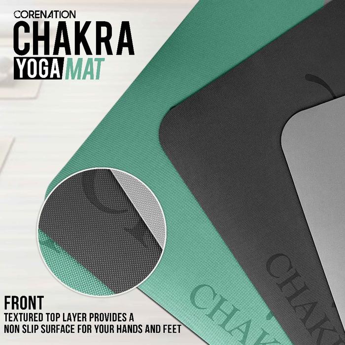 Ready Stok CoreNation Chakra Yoga Mat 4.5MM Workout Mat Anti Slip Matras Yoga / Matras Olahraga