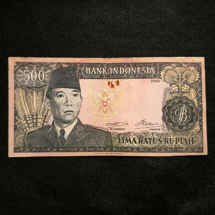 Uang Kuno 500 Rupiah Seri Soekarno/Karno Tahun 1960 Perkeba - AST 061711