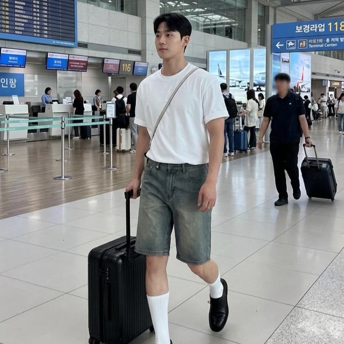 Celana  pendek pria zeg denim soft non stretch