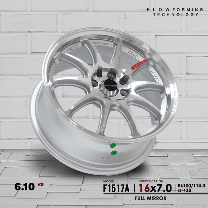 F1517A/ZR10 FULL MIRROR VELG JF LUXURY R16