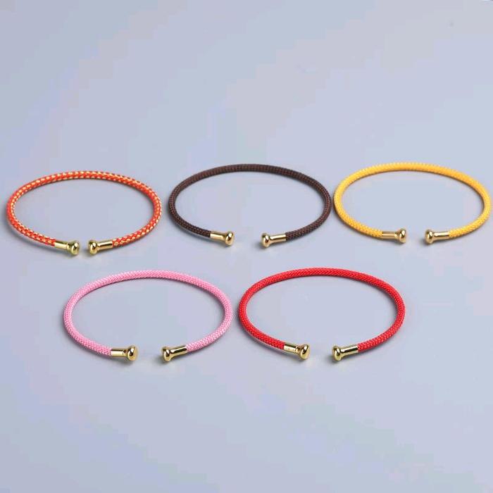 Gelang Tangan Kawat Titanium 3mm Diy Untuk Liontin Emas