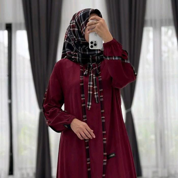Dress Set Hijab / Dress Kekinian / Dress Murah By Anjani Store (ORI)