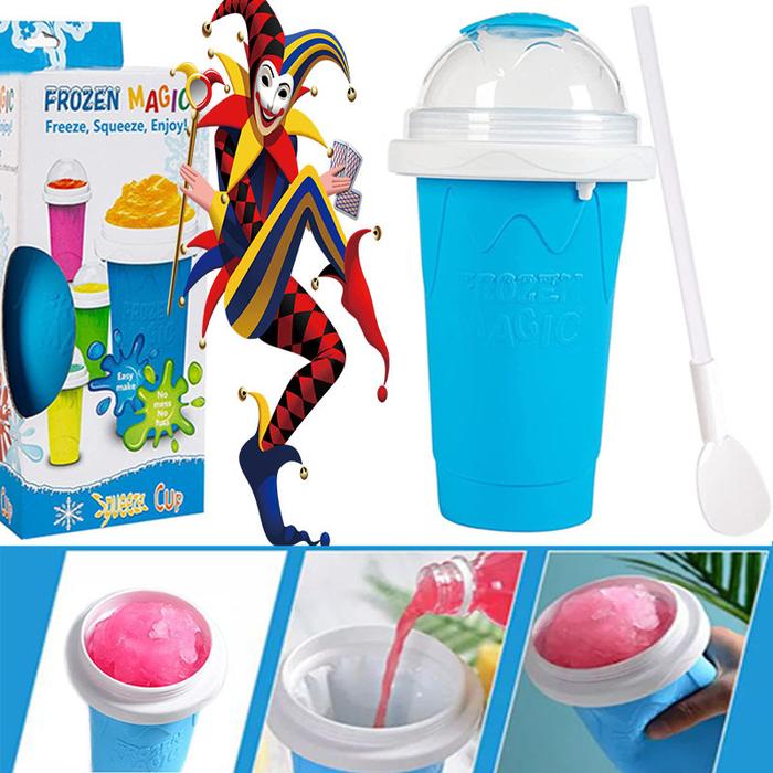 Quick Frozen Magic Double Layers Slushie Cup DIY Homemade Squeeze Cup