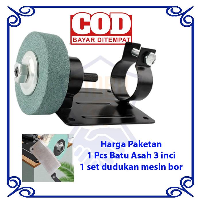 Alat Putar Dudukan Bor Poles Pengasah Gunting Parang Pisau Alat Asah