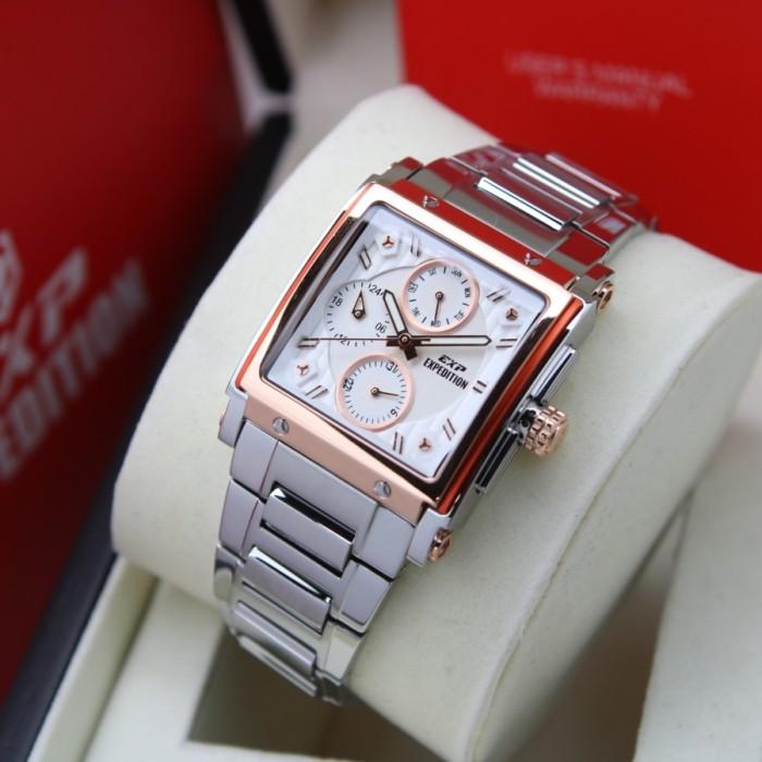 Jam Tangan Wanita Expedition E 6731 E6731 Siver Rosegold RT