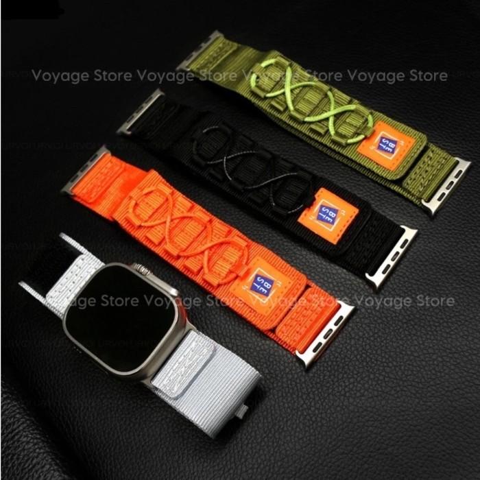 Tali jam tangan tactical sport bands velcro braided rope military loop nylon cocok untuk jam tangan 