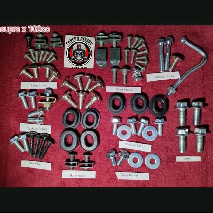 Baut body Lengkap Honda Supra x 100cc /Supra bapak Full body