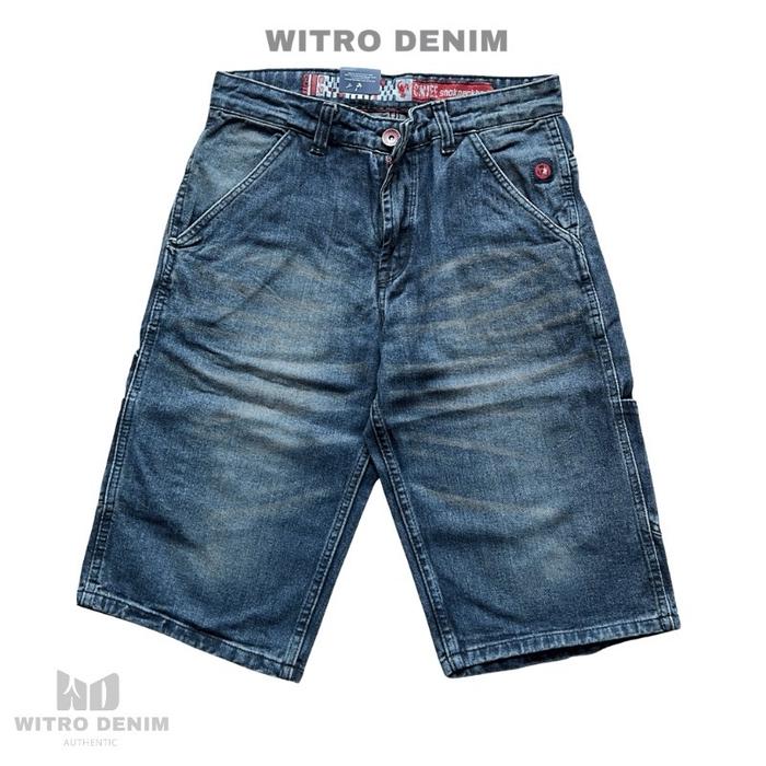 WITRO DENIM - Celana Jeans Pendek Carpenter Pants Jumbo / Celana Pendek Pria Non Stretch