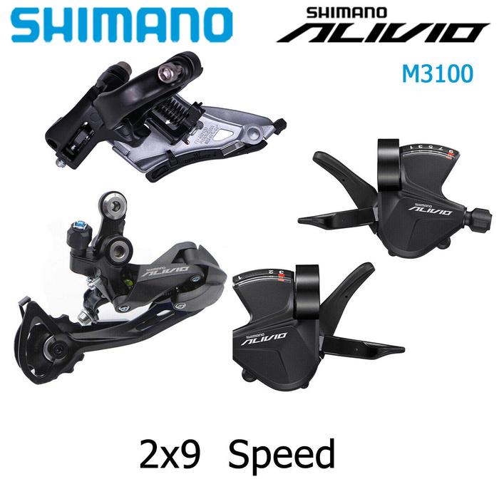SHIMANO ALIVIO M3100 2x9 Speed Groupset FD M3120 Rear Derailleur