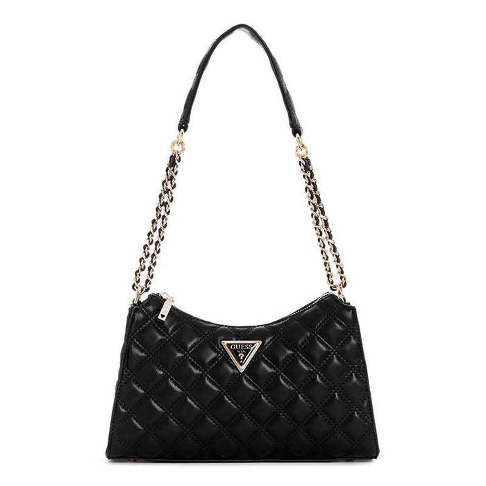 GIULLY TOP ZIP SHOULDER BAG - TAS GUESS ORIGINAL WANITA (WARNA HITAM)