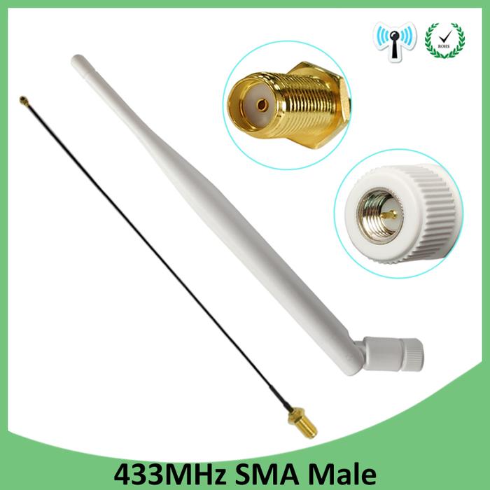 GRANDWISDOM 10pcs 433mhz antenna 5dbi sma male lora antene iot module