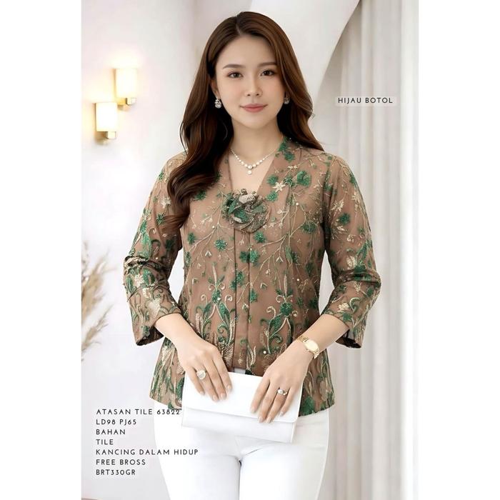 ATASAN WANITA 63822 HIJAU BOTOL BAHAN TILE