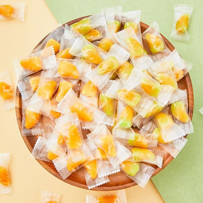 [HALAL] Permen Buah Jelly Kupas 3 Varian Rasa / Permen Rasa Buah Mangga Jeruk & Strawberry