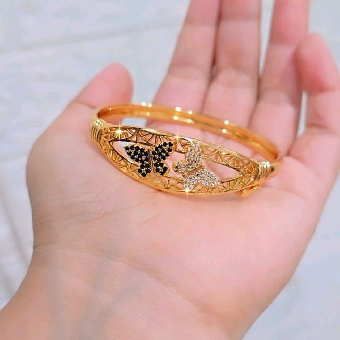 Gelang bangle kupu2 GB 1259 rodhium jewelry NAILA PERHIASAN