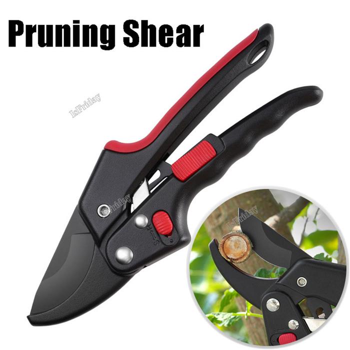 Gardening Plant Scissor Branch Pruner Trimmer Tools Ratchet Skip Garden Pruning Shear SK5 Steel Scis