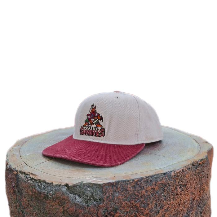 Vintage 90s Phoenix Coyotes Annco Snapback Hat Made in USA NHL Kachina